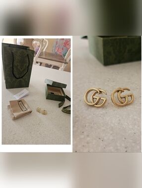 Double G Logo Stud Earrings